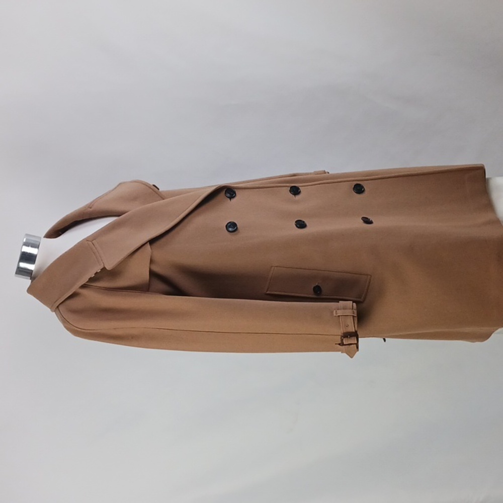 Burberry Tan Wool Trench W Belt Double-Breasted Coat. - Picture 5 of 13